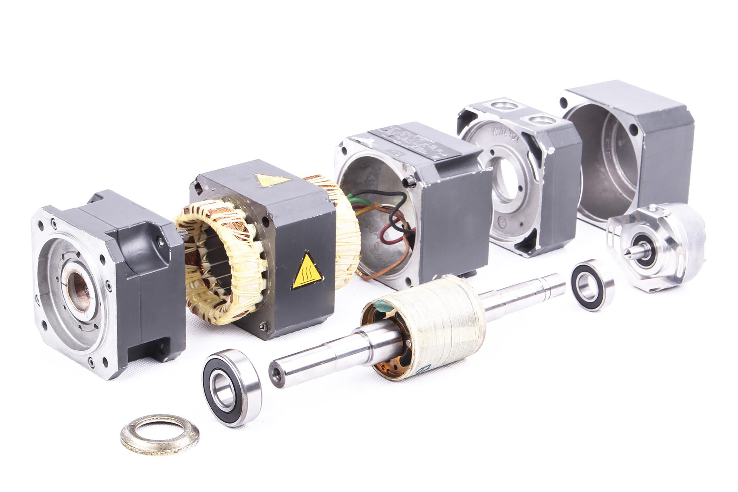 image of a disassembled servomotor